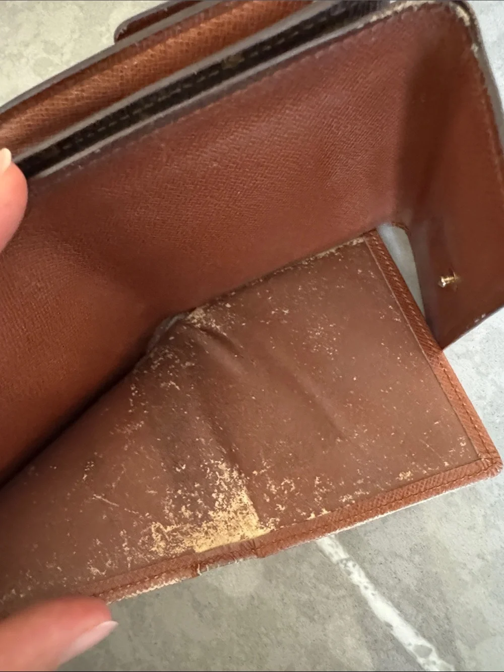Louis Vuitton Monogram Small Fold Card Holder in Brown with Gold Snap